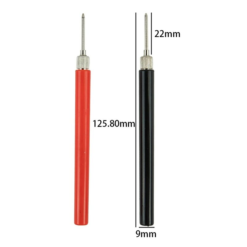2PCS Multimeter Spring Test Probe Tip Insulated Test Hook Wire Connector 128mm Accessories Power Tools Parts Replacement