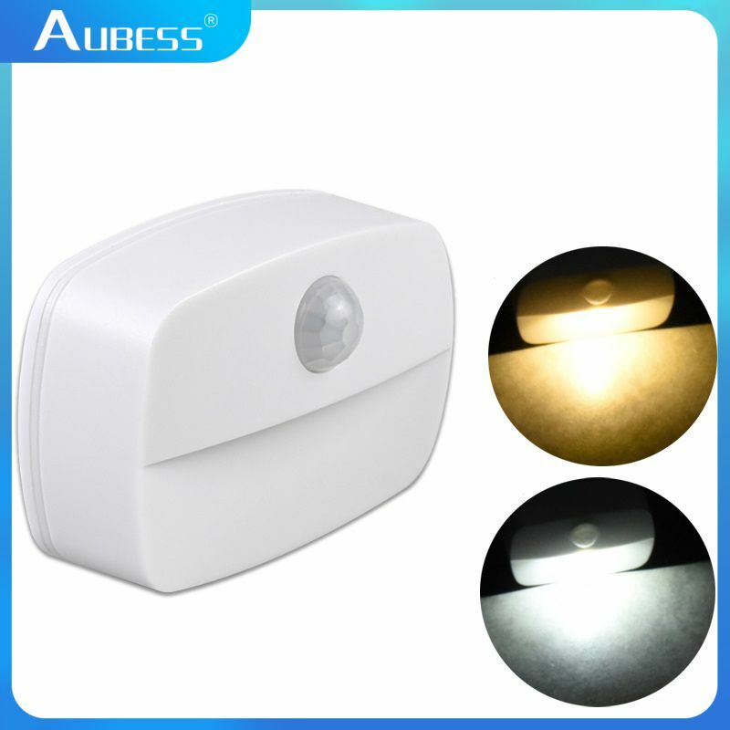 Aubess-لاسلكي صغير LED أضواء الليل ، PIR الحركة ، استشعار السيارات ، مشاهد متعددة ، المدخل ، خزانة ، درج ، مصابيح الغرفة ، خزانة كتب المرحاض