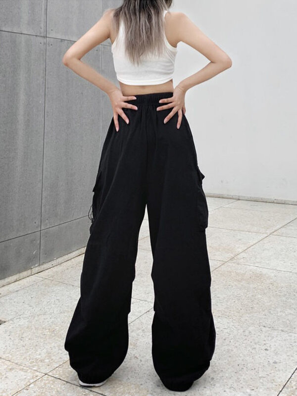 Streetwear Techwear Cargo Work Harajuku pantaloni dritti Alt abbigliamento pantaloni Casual per uomo pantaloni sportivi pantaloni larghi da donna