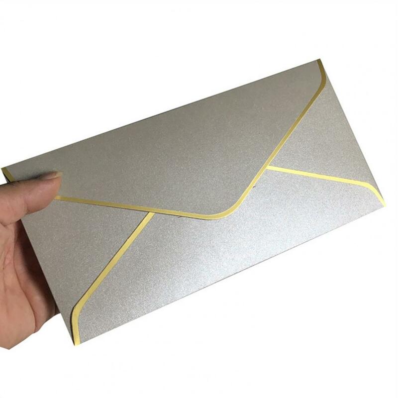 10 Stück goldene Grenze Umschlag v Klappe schnell Siegel Luxus Büro Check Brief Mailing Geburtstag Hochzeits feiern Einladung umschlag
