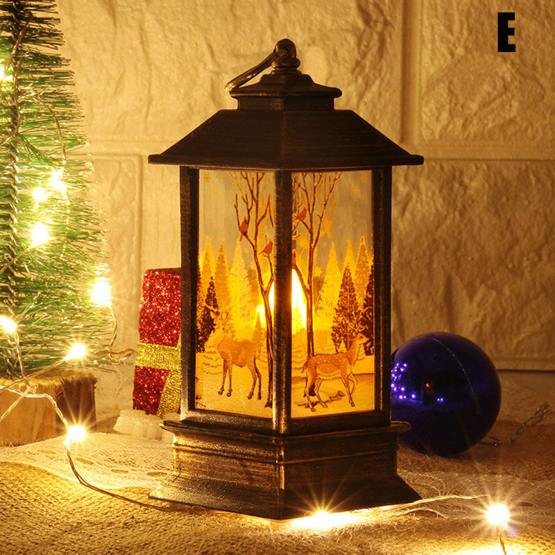 Настольная лампа-фонарь с изображением снеговика