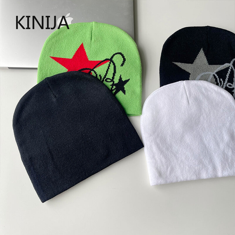 Bonnets coréens pour hommes et femmes, chapeau chaud, bonnet Hip Hop, bonnet de rue, mode Goth, Skullies, hiver, Y2k