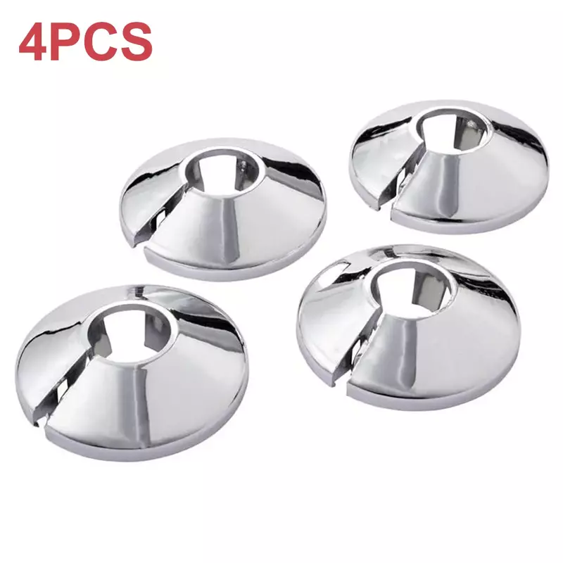 4PCS Radiator Pipe Covers Pipe Covers Easy To Install Radiator Pipe Collars Soft Water Pipes Chrome Home Hardware