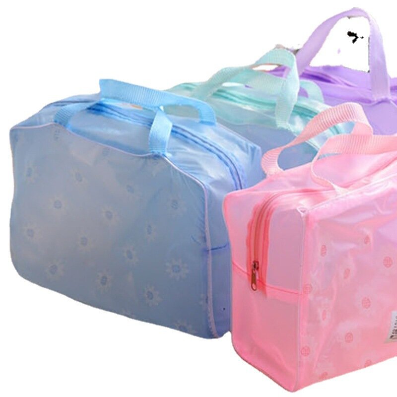 투명 방수 PVC 화장품 보관 가방, 여러 가지 빛깔의 정리함, 메이크업 파우치, 압축 여행 목욕 가방