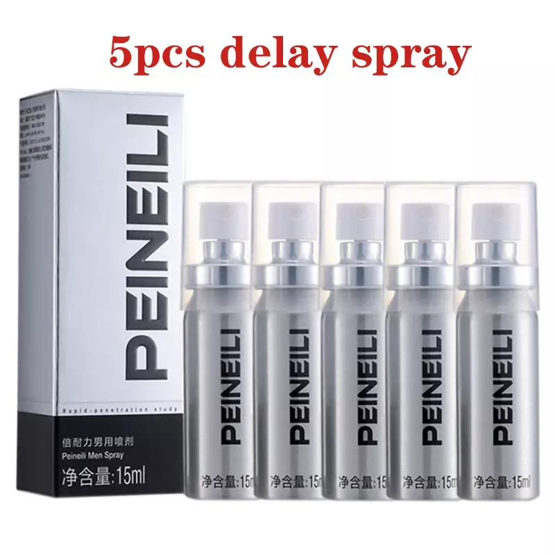 5Pcs Penile Erection Spray New Peineili Male Delay Spray Lasting 60 Minutes Sex Products For Men Penis Enlargement Lubricant