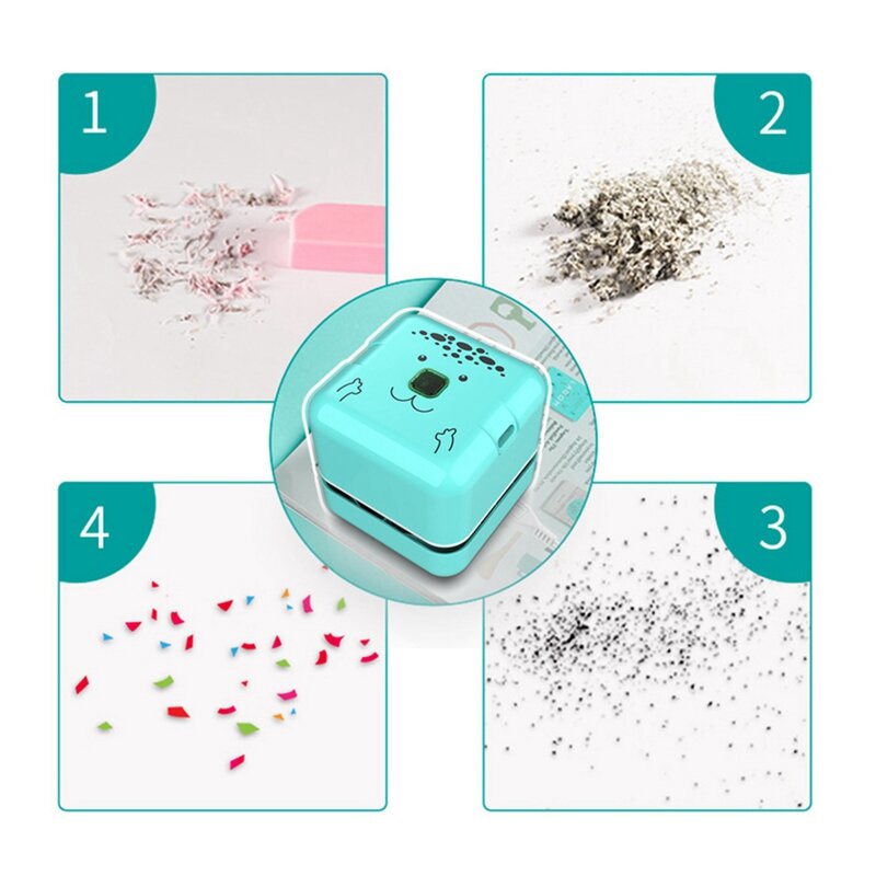 Mini Desktop Vacuum Cleaner Gifts For Adults To Clean Up Fine Particle Dust Pencil Shavings Bread Crumbs