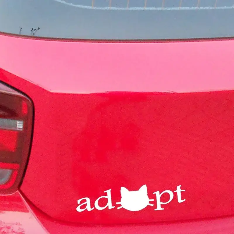 Car Sticker Cat Shelter Rescue Pet Animal Warm and Romantic Car Vinyl Rear Window Sticker