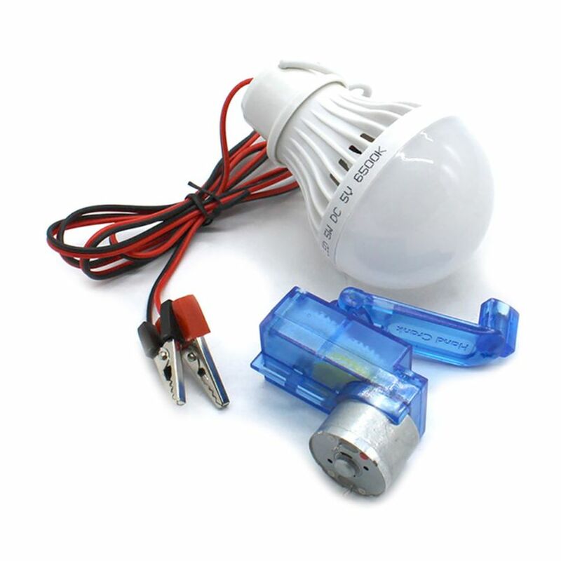 FEICHAO DIY Hand-Cranked Power Bulb Model  Science Power Generation Experiment Kit For Children Toy Gift Student