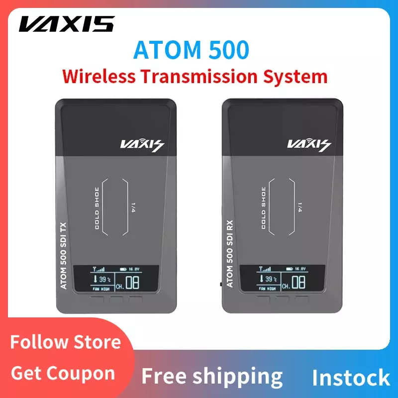 نظام نقل لاسلكي من Vaxis ATOM ، صورة عالية الدقة ، جهاز استقبال مرسل فيديو ، مجموعة أساسية لكاميرا التصوير ، 500 SDI ، 1080P