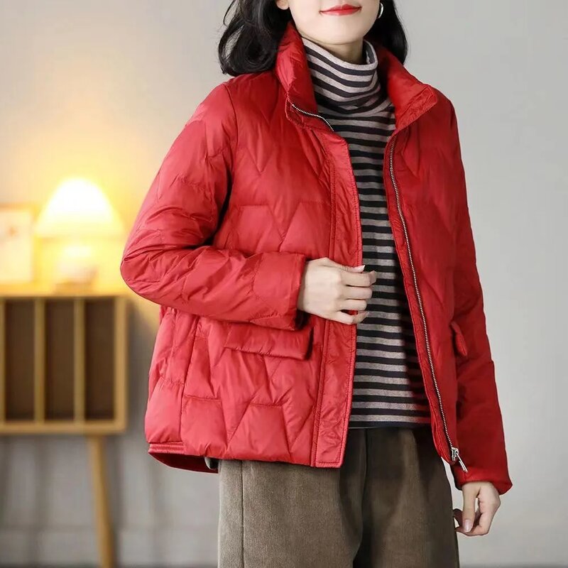 Mantel Puffer wanita, jaket Korea ukuran besar 4XL, mantel hangat musim dingin 2023