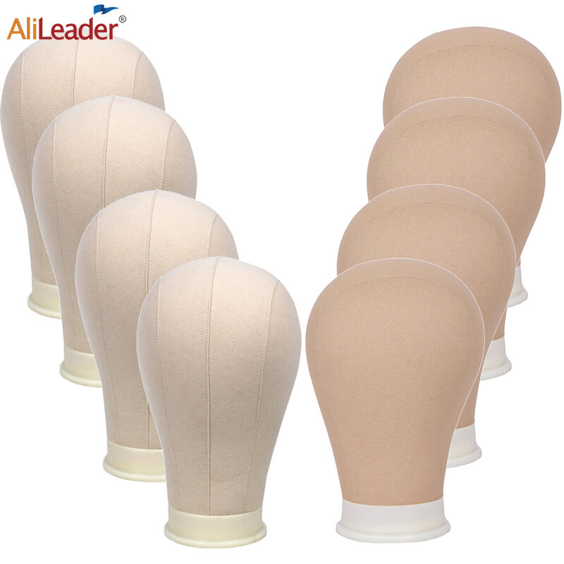 Alileader-かつら作りキット,ウィッグ製造用キャンバスヘッド21-24インチ,ヘアアクセサリー