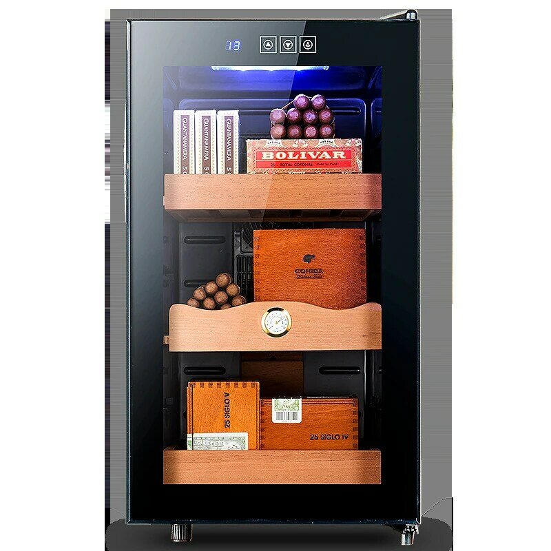 BX-48-termostato de temperatura constante para almacenamiento de cigarros, armario de madera de cedro, refrigeración electrónica, 48L