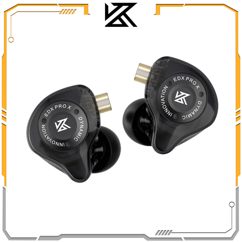 KZ-EDX Pro X In Ear Dynamic Drive Fone De Ouvido, HiFi Bass, Música Earbud, Esporte Ruído Cancelando Headset