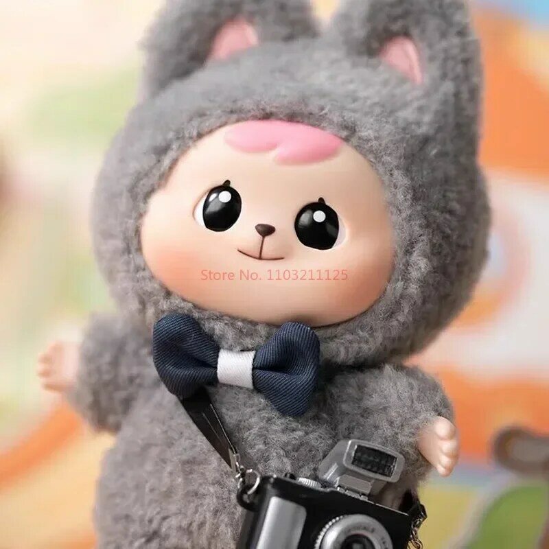 Boneka mainan beruang kecil imut, dekorasi meja boneka asli, seri beruang kecil, selebriti Internet, mainan trendi, baru