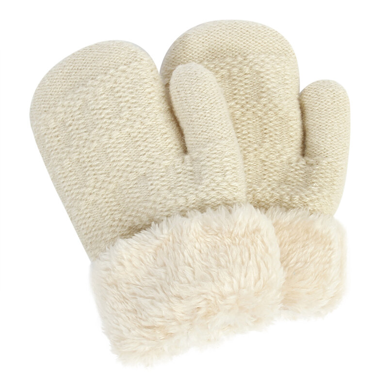 Guantes de invierno para bebé, manoplas térmicas gruesas forradas de lana, cálidas, para niños pequeños
