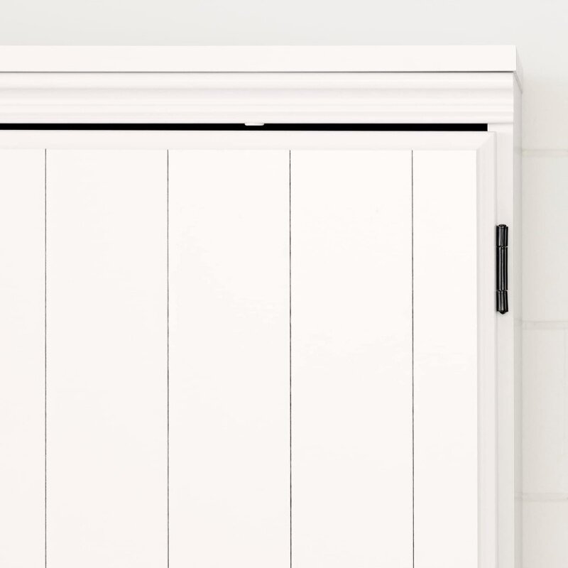 4-дверный шкаф для хранения South Shore Farnel-чистый белый, высокий