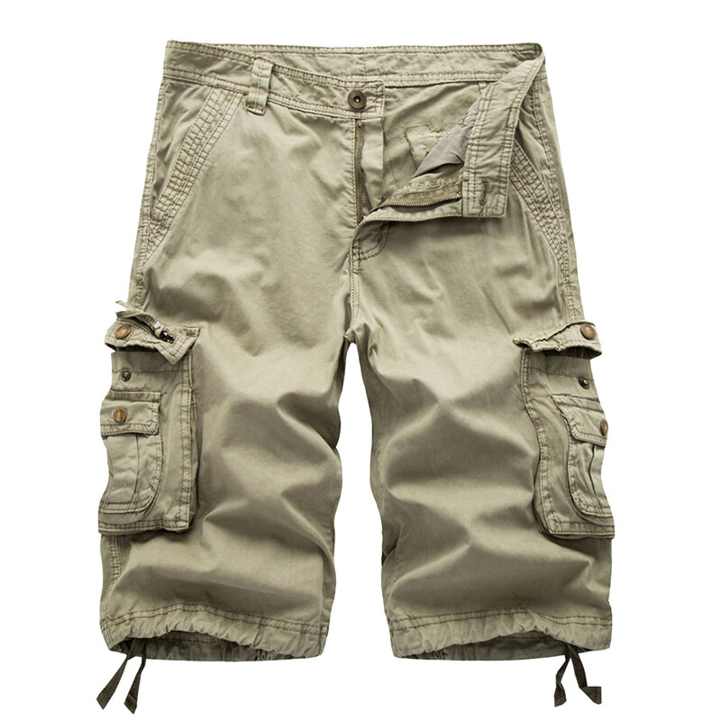 2024 nuovi pantaloncini estivi da uomo pantaloncini Cargo tattici dell'esercito moda solido Multi-tasca pantaloni corti Casual pantaloncini militari larghi da uomo