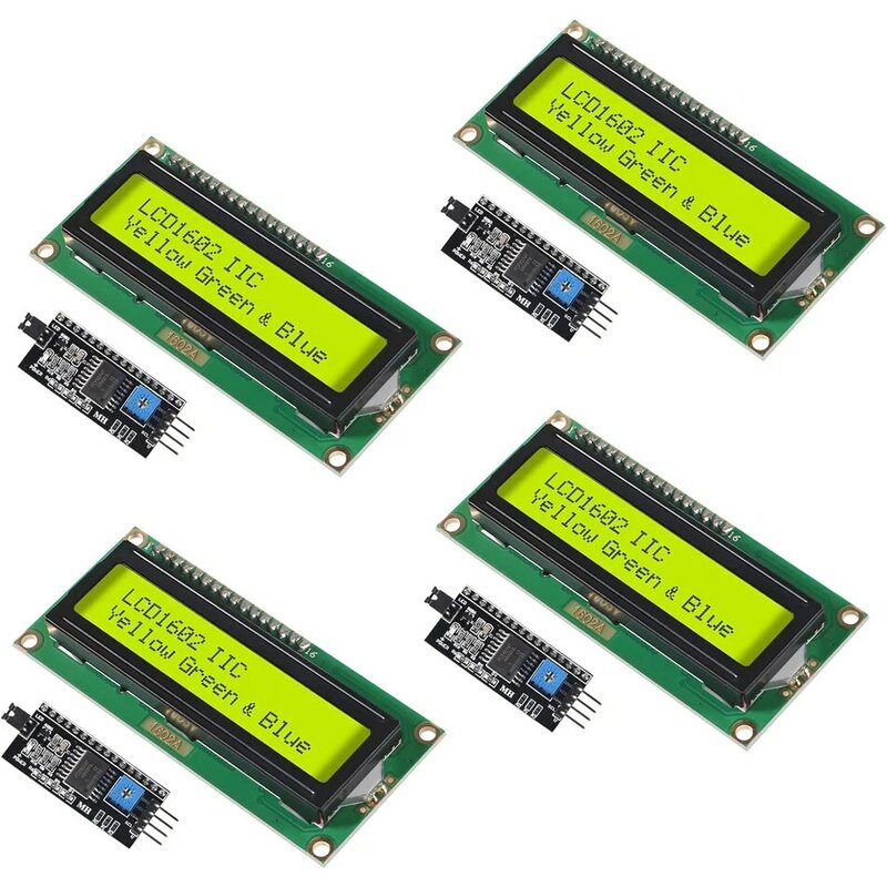 وحدة شاشة LCD لاردوينو ، وحدة محول واجهة تسلسلية ، شاشة زرقاء وخضراء ، حرف 16 × 2 ، IIC ، I2C ،