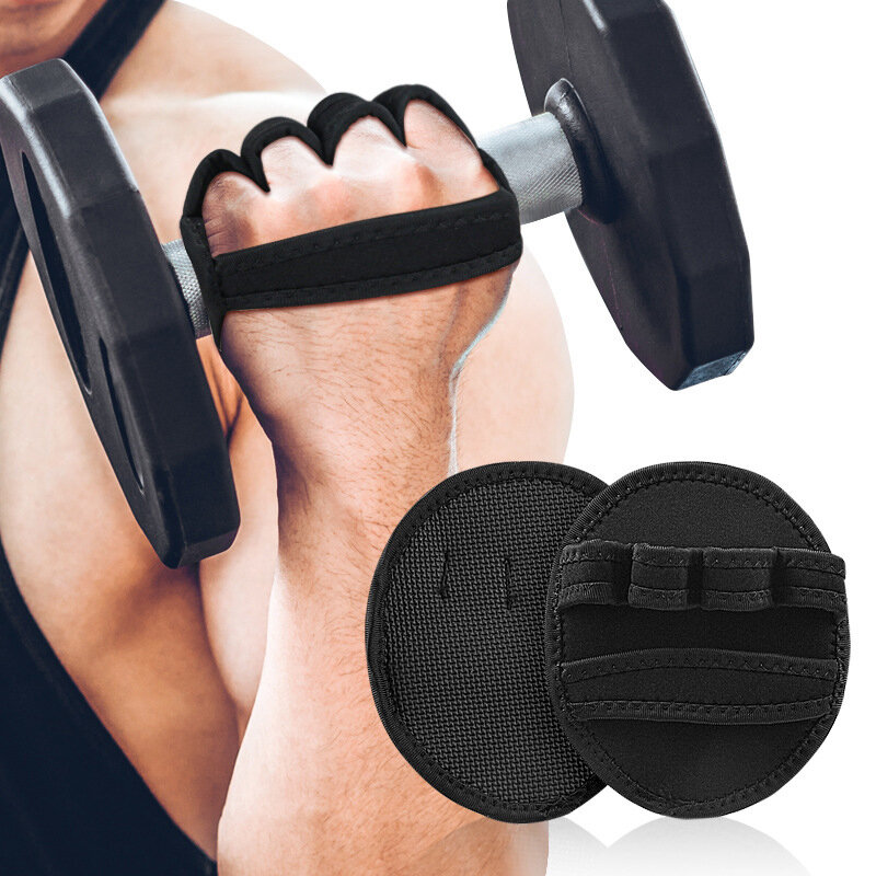 Pair Of Palm Protectors Gym Fitness Gloves Half Finger Weightlifting Palm Dumbbell Grip Pads Weightlifting Training Gloves Gym W