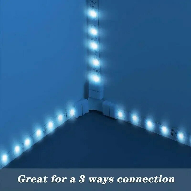 Solderless Dây Đèn LED Solderless Phụ Kiện 2/3/4/5PIN Góc Cổng Kết Nối Rộng 10Mm, thích Hợp Cho WS2812B WS2811 RGB RGBW RGBWW