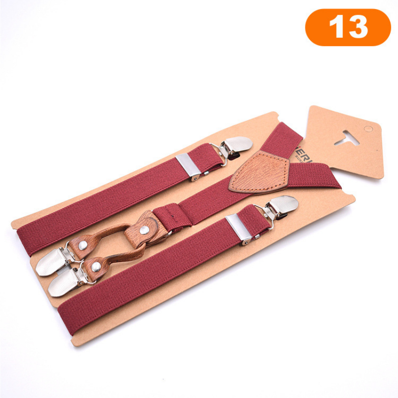 Tali Suspender anak laki-laki dan perempuan, tali Suspender bentuk Y klip-on 4 klip celana kawat gigi untuk anak laki-laki dan perempuan