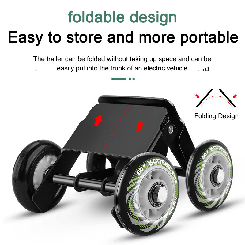Battery motorcycle electric vehicle booster tire burst self-rescue trailer mover car artifact tire deflation universal