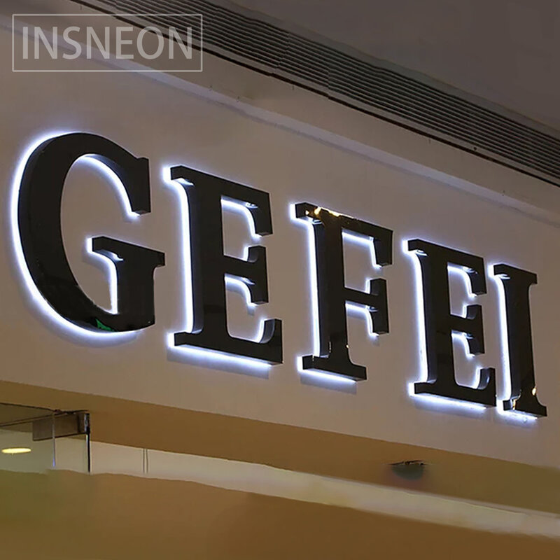 Benutzer definierte LED-Schriftzug Wand dekoration beleuchtete Zeichen Werbetafel Laden Büro im Freien Acryl hinter leuchtete Lichts childer