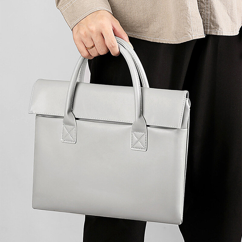 Вместительная женская сумка для ноутбука из искусственной кожи, деловой офисный портфель для студентов, модная Простая Сумка для ноутбука и компьютера
