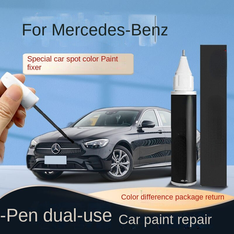 Cocok untuk Mercedes-benz Touch-Up Penpaint Repair Gores Putih Hitam Special C-class A-class E-class E300l Gla Glc Repair