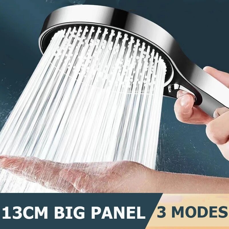 3 Modes Large Flow Shower Head High Pressure Showerhead Rainfall Faucet Tap Bath Shower Home Innovative Bathroom Accessories
