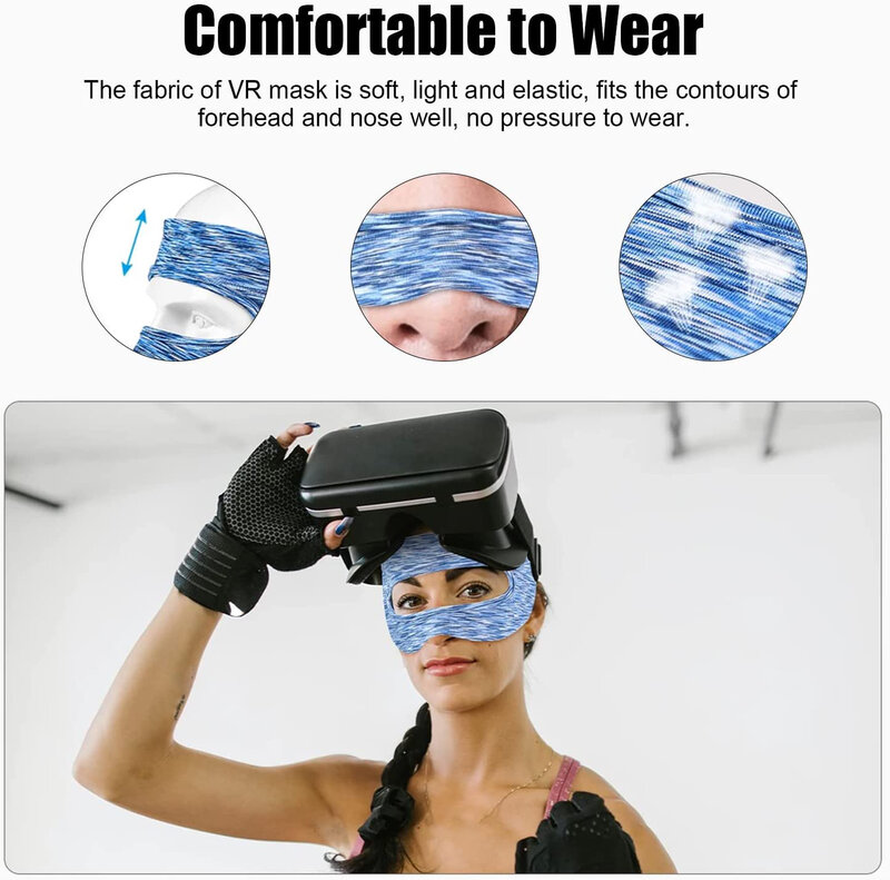 Per Meta Oculus Quest 2 accessori VR Eye Mask Cover traspirante Sweat Band cuffie per realtà virtuale per Quest 2 Pico 4 PSVR2 HTC