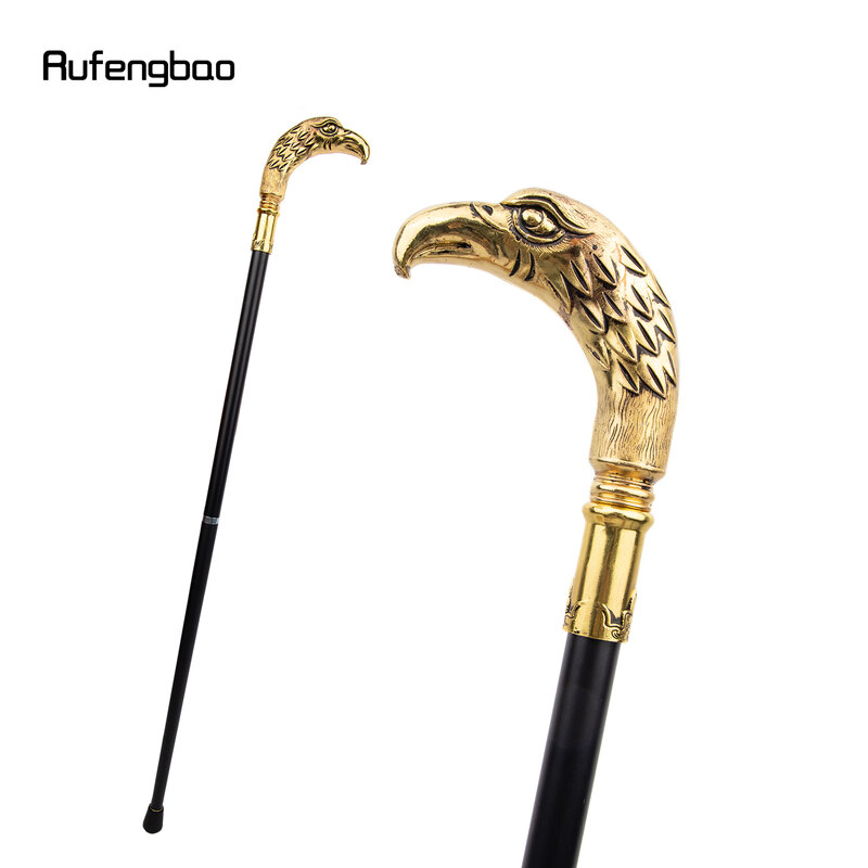 황금 긴 머리 독수리 럭셔리 워킹 스틱, 파티 패션 우아한 워킹 스틱 장식 코스프레 지팡이 손잡이 크로커지 90cm
