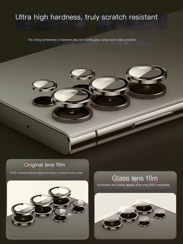 Kamera Objektiv Rings chutz für Samsung Galaxy S24 plus S24 Ultra Metall Linsen ring Schutz glaskappe