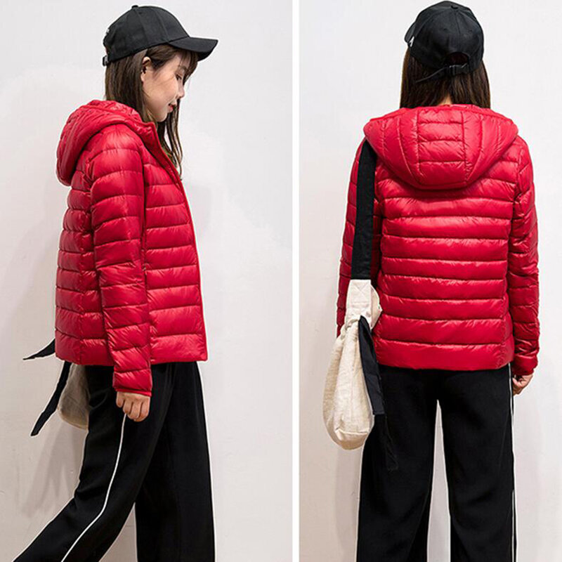 여성용 2023 다운 재킷, 90% 화이트 덕 다운 재킷, 초경량 보온 재킷, 휴대용 다운 재킷, 가을 및 겨울