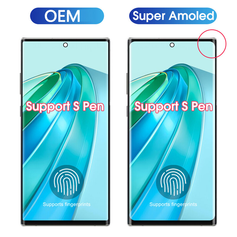 Pantalla táctil Super AMOLED para Samsung Note 10 Plus, 4G, 5G, N975F, N976F, LCD, compatible con S Pen, huella dactilar, funciona