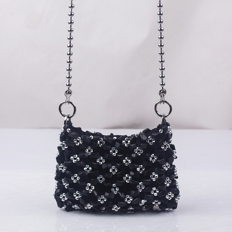 Прозрачная Сумка-клатч Jelly, прозрачная сумка-мессенджер через плечо, модная дизайнерская женская сумочка с жемчугом и кристаллами, вечерняя сумка