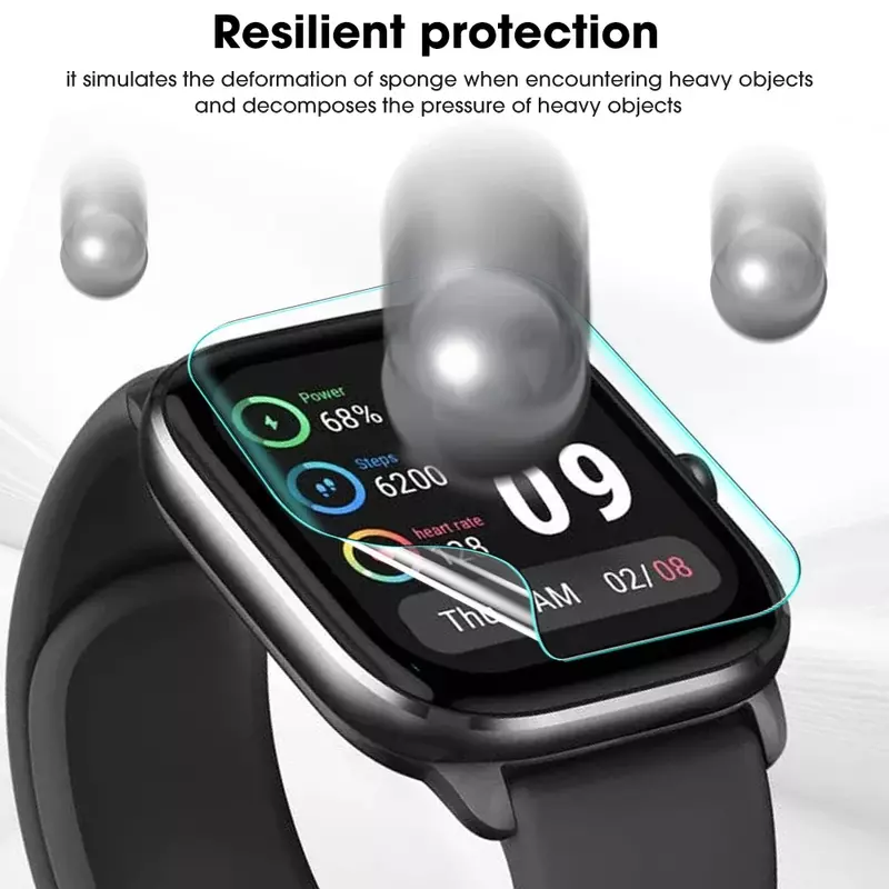 For Xiaomi Mi Band 8 Active Smart Band HD Clear Hydrogel Films For Miband 8active Anti-fingerprint Full Cover Screen Protectors