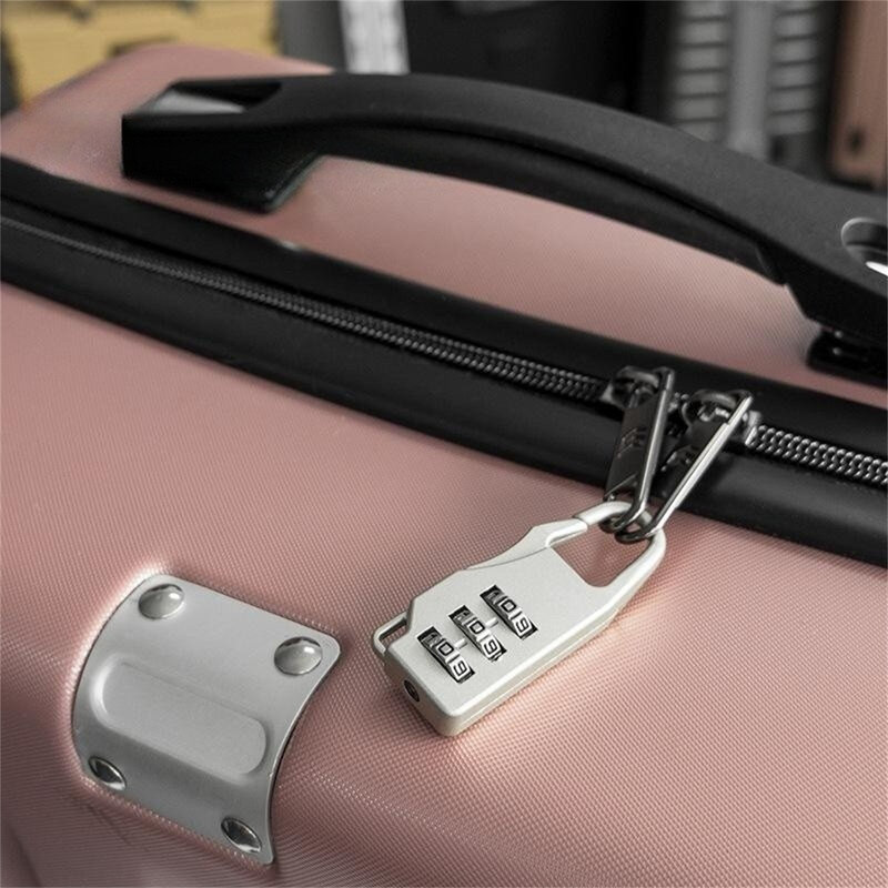 Kłódka Mini blokada hasła zabezpieczenie bagażu 3 kombinacja cyfr kłódka wysokiej jakości plecak blokada antywłamaniowa ze stopu cynku