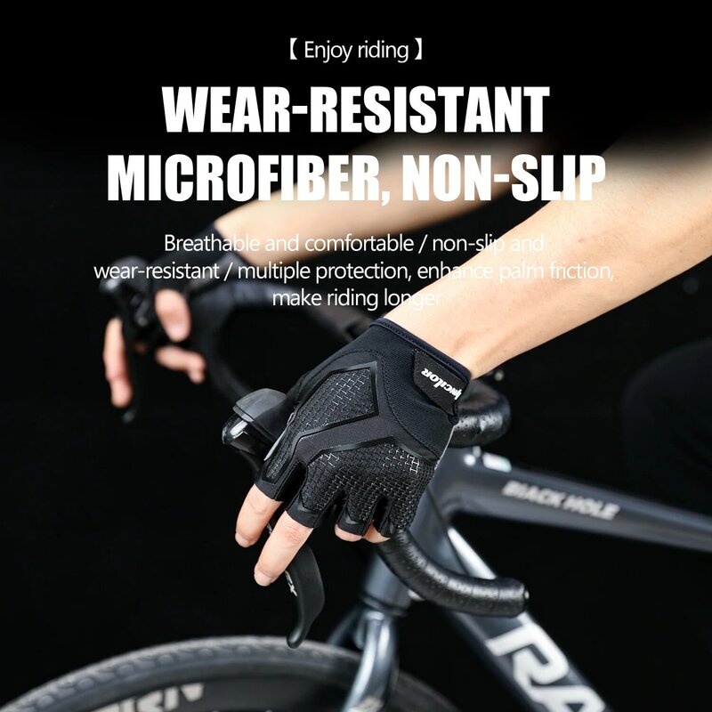 Gants de cyclisme demi-doigt pour hommes et femmes, en Silicone liquide absorbant les chocs, gants de sport respirants pour vélo et Fitness