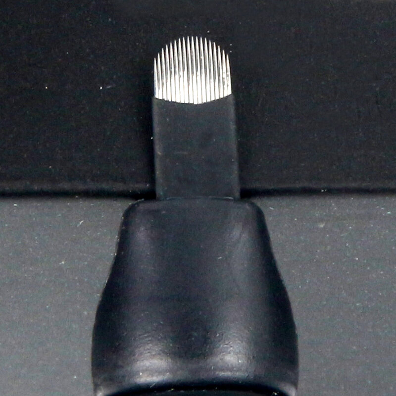 Microblading jednorazowe narzędzia zestaw 18 Pin w kształcie litery U długopisy cienkie ostrze Microblading dostaw