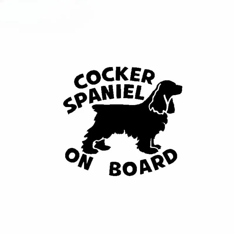 Auto Aufkleber Autozubehör Cocker Spaniel an Bord Hund schöne Aufkleber Vinyl Aufkleber 15cm * 13,8 cm