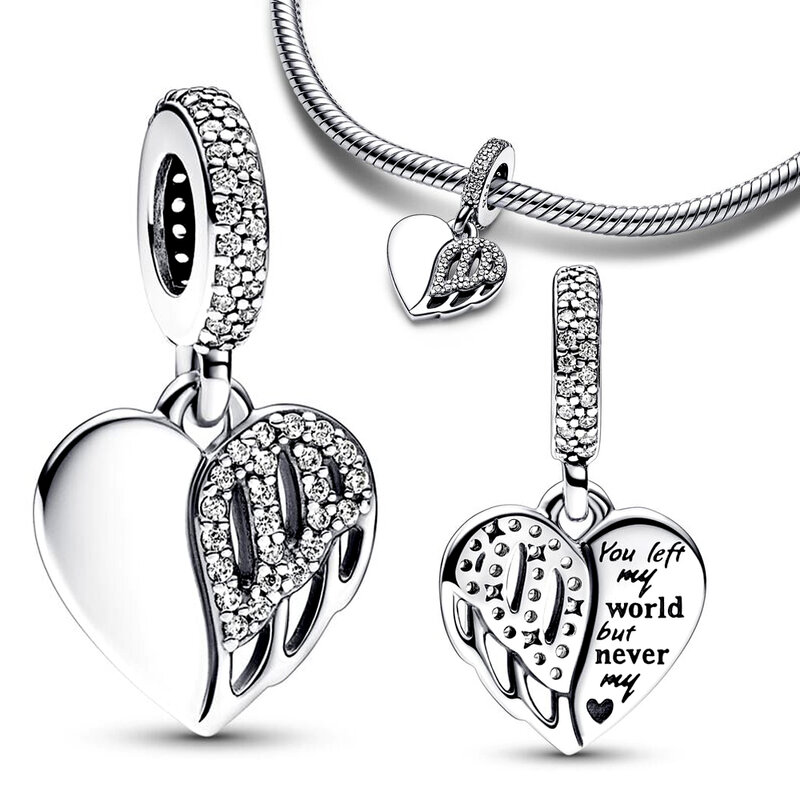 Originale Splittable madre e figlia ciondola Charm Fit Pandora bracciale donna sorpresa speciale 925 gioielli in argento Sterling regalo