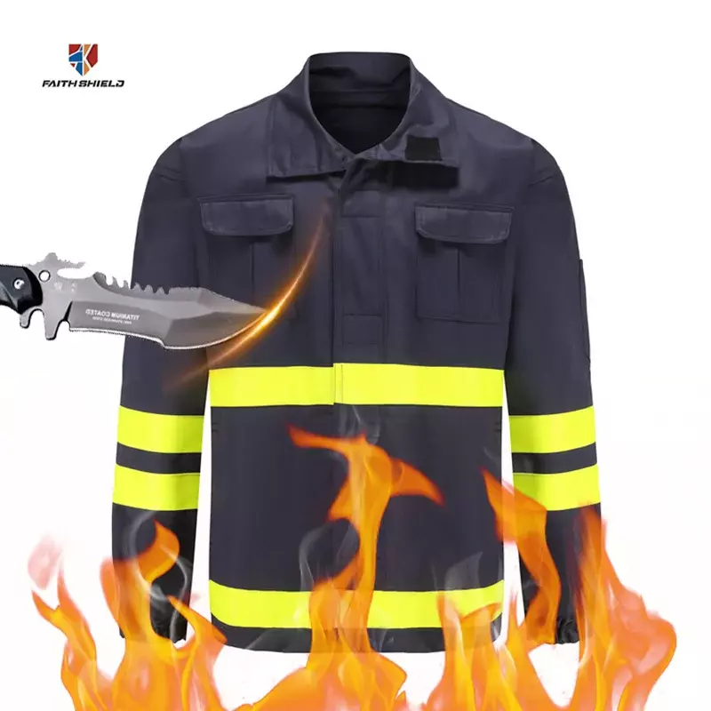 Custom Reflector Strip Uniform Proof Vuur Vlam Weerstand Cut-Protection Lassen Warmte-Bescherming Winkel & Werkkleding Vrouwen Mannen