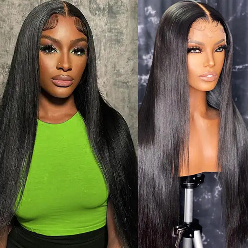 Straight Human Hair HD Lace Frontal Wigs 180% Density 13x4/6 Lace Front Wigs 5x5PU/4x4PU Lace Closure Wigs with Baby Hair