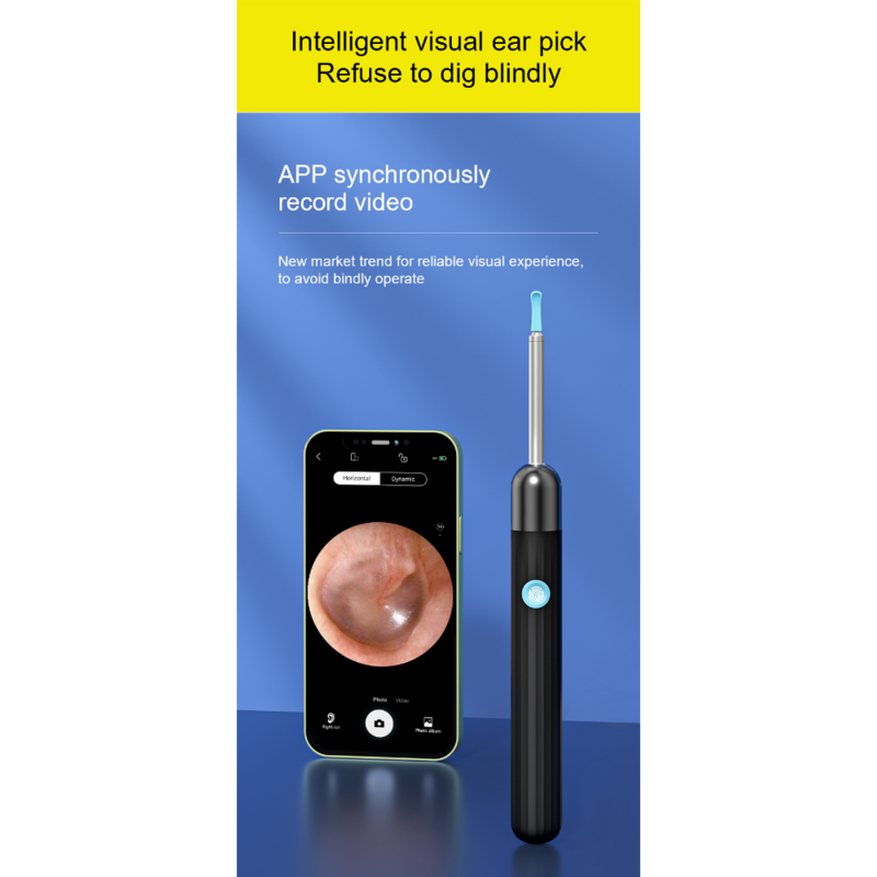 Intelligent Visual Ear Pick X1 Wireless Wifi Electronic Ear Cleaner COMS Ear Vacuum Cleaner Removal with Camera Endoscope