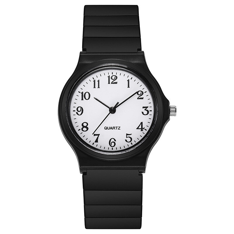 Relógio Quartz Simples para Mulheres, Relógios De Pulso De Estudante, Pulseira De Silicone, Atacado, Moda, Elegante