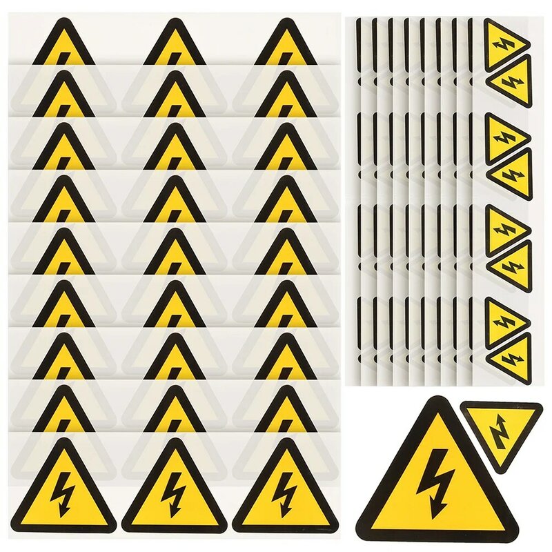 Etiqueta adhesiva de advertencia de alto voltaje, pegatinas, equipo de amortiguadores eléctricos
