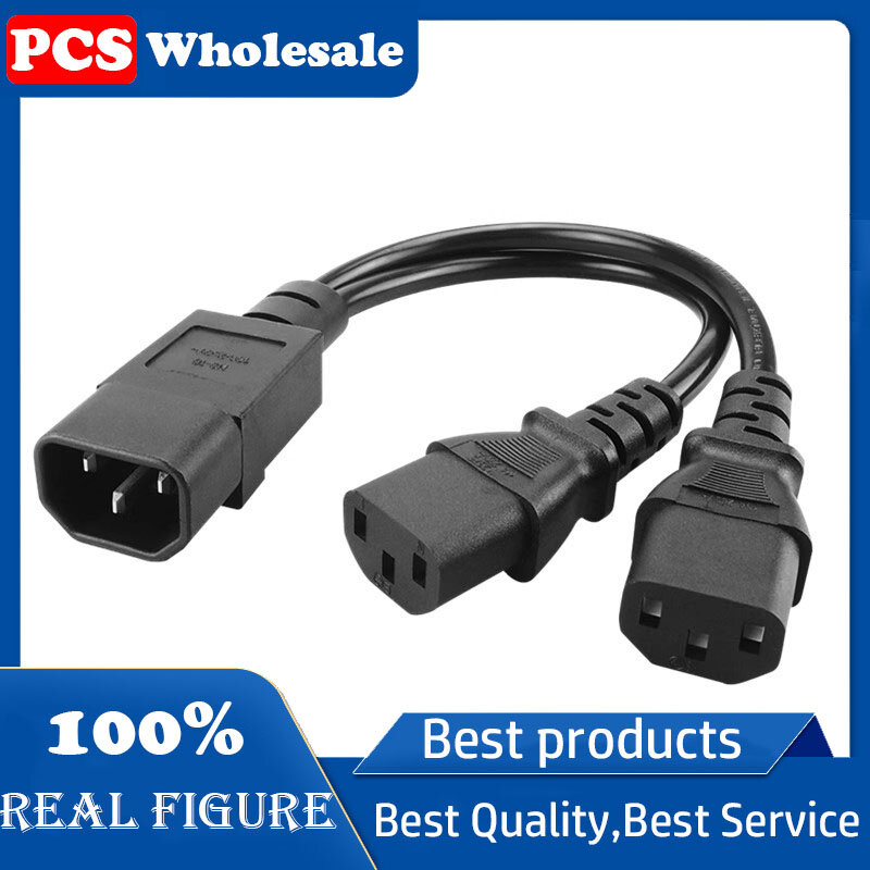 Product word power cord one tow two C14 TO 2*C13 female socket Product word power supply one minute two 30CM