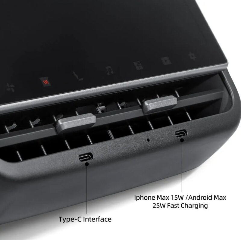 Layar belakang 8.66 inci untuk Tesla Model Y & 3 sistem Android Wireless CarPlay 64GB outlet udara Luas
