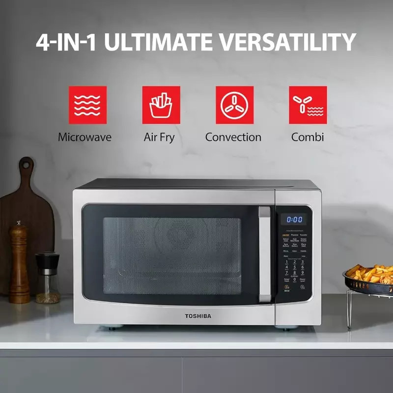New-4-in-1 ML-EC42P(SS) Countertop Microwave Oven, Position Memory Turntable with 13.6" Turntable, 1.5 Cu Ft, 1000W, Silver